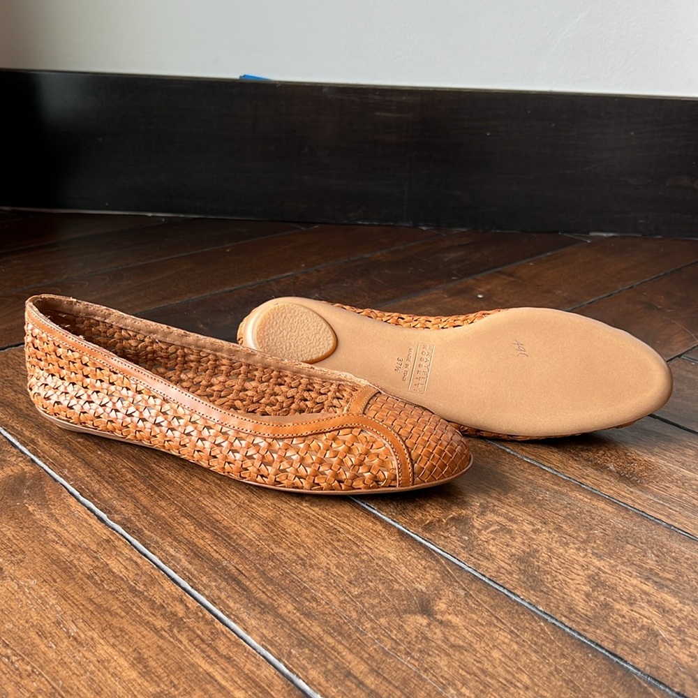 Fratelli Rossetti woven brown leather size 7.5M(37.5) made in Italy 🇮🇹 flats - Picture 11 of 12
